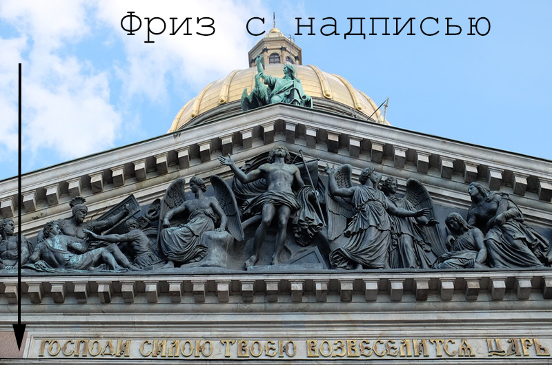 Фриз с надписью